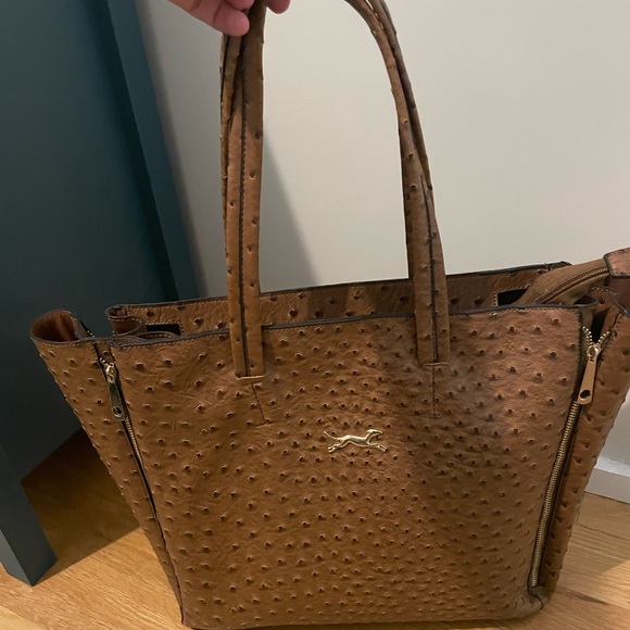 Bimba & Lola Faux Ostrich Leather Medium Bag - Picture 3 of 10